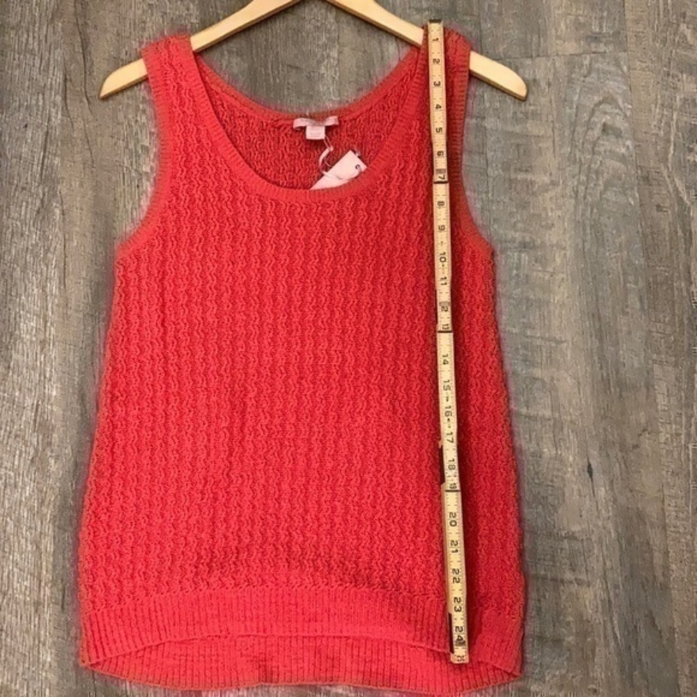 Saint Tropez West coral pink  knit tank top small - Picture 7 of 7
